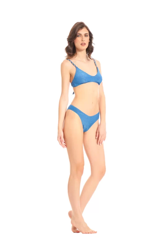 Bikini Top Lurex Blu
